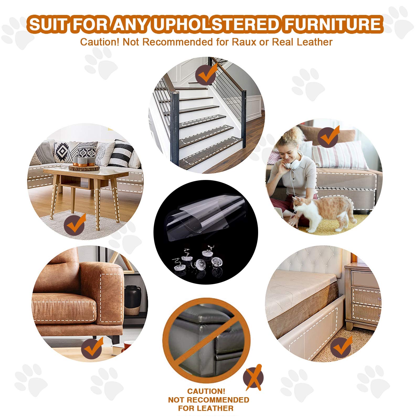 Cat Scratch Protector For Sofa - Couch Corner Scratcher, Furniture