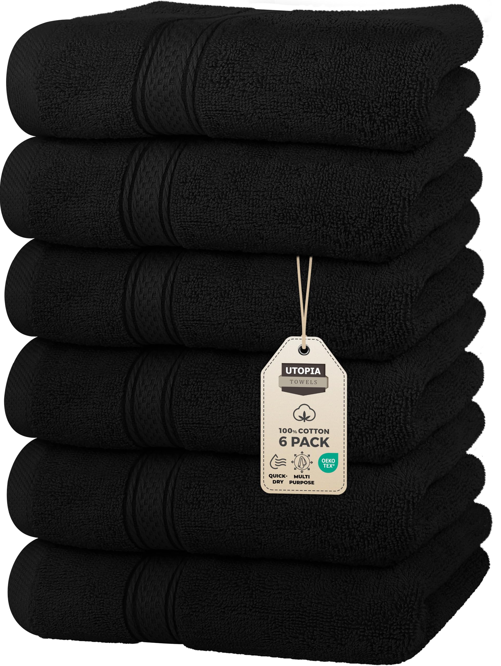 Towelogy® Premium Large Hand Towels Set 100% Combed Ring Spun Cotton Quick Dry & Super Absorbent Hotel Quality Multipurpose For Bathroom Spa Gym & Travel Size 50x85cm (Grey Charcoal, Pack Of 1