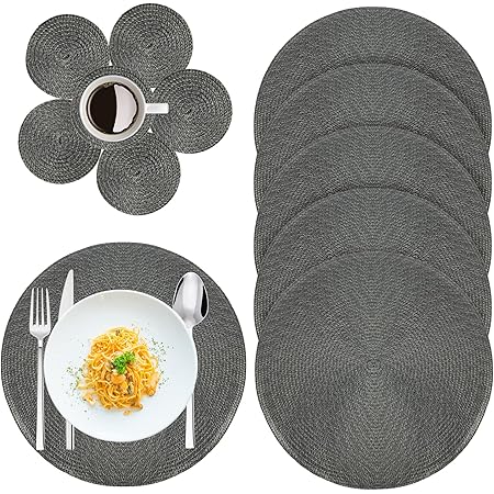 Green Table Mats Placemats Set Of 6 Heat Resistant Table Mats Pvc Placemats