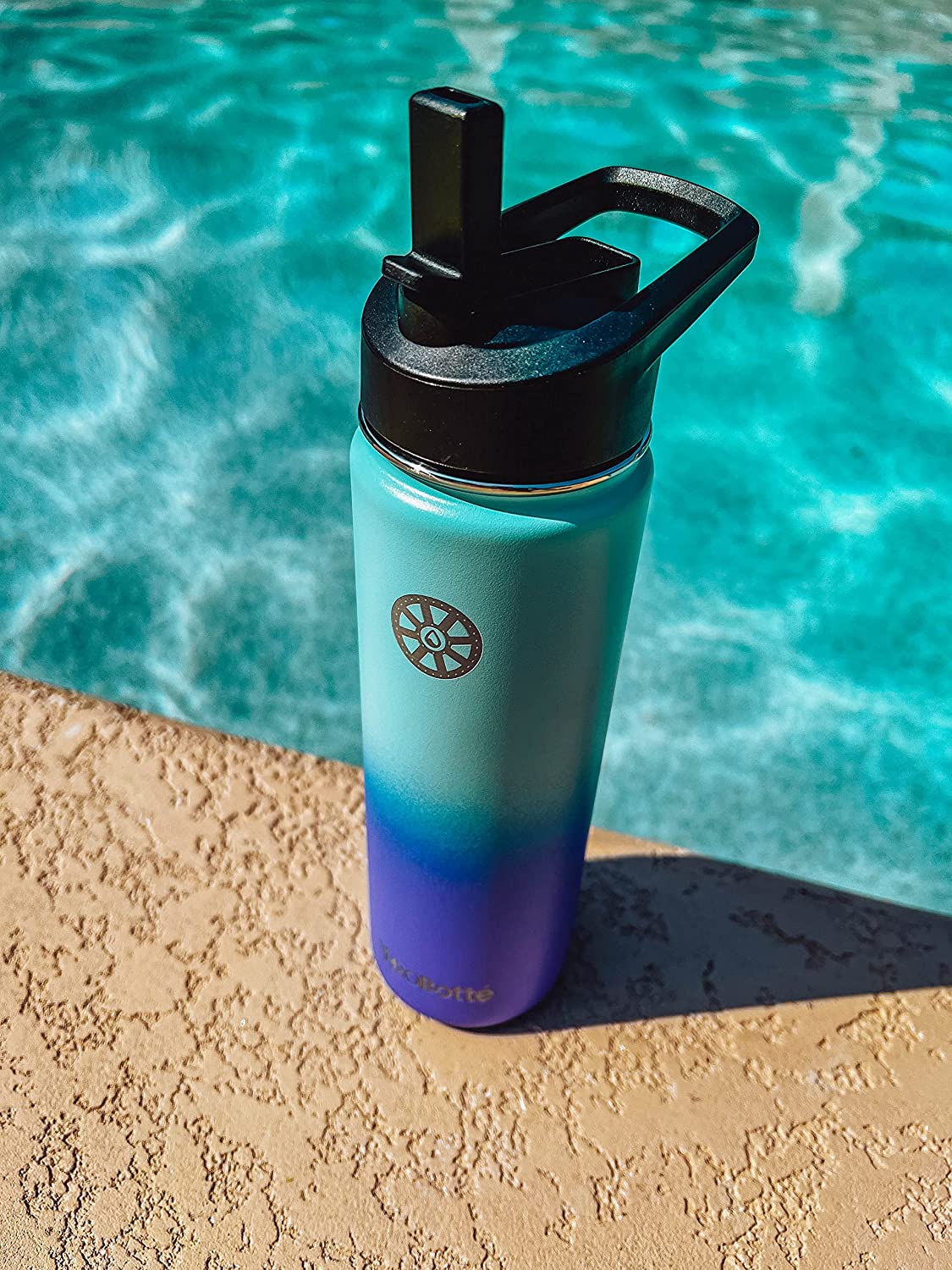 Mont-Clair H2O Stainless Steel Water Bottle, Vacuum Insulated - BPA Free, 12h Hot & 24h Cold Drinks, Metal Water Bottle 500ML Leakproof, Ideal For Adult, Kids, Running - Black