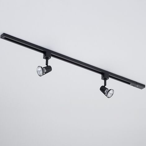 Litecraft 2 Metre Kitchen Track Light With 6 Harlem Fixture & LED Bulbs - White | UK