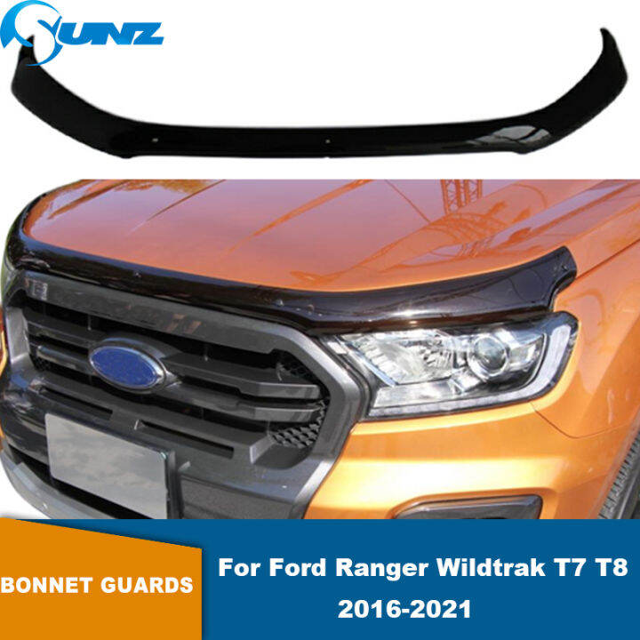 JHCHAN Ford Ranger Wildtrak 2015-2022 T7 T8 XL XLT Tremor Limited Ranger Raptor Bonnet Deflector (Bonnet Guard Only