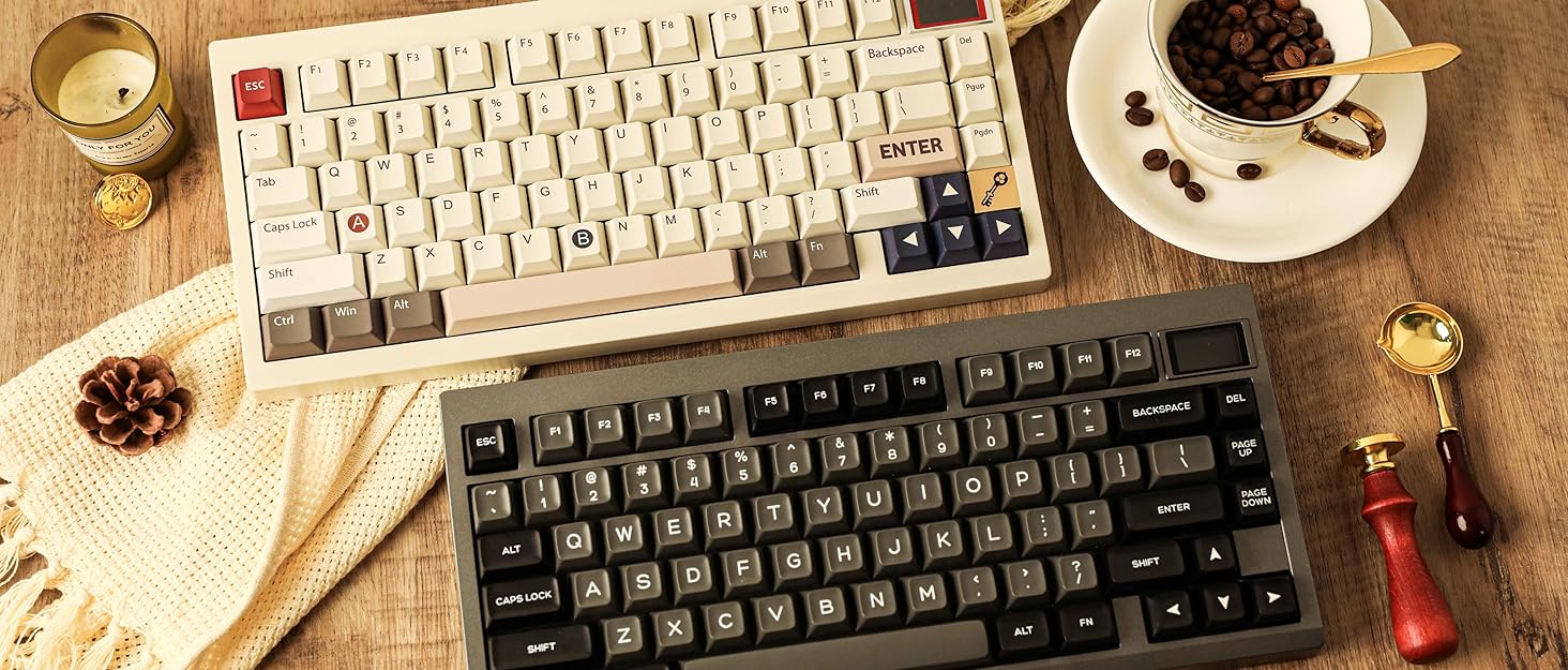 EPOAKER Ajazz AK820 Pro 75% Echanical Keyboard, Gasket Ounted Gaing