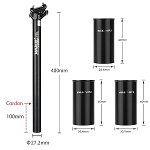 GUB GS MTB Seatpost Extended Ultra Light Weight Aluminium Bike Bicycle Seat Post 27.2mm 30.9mm