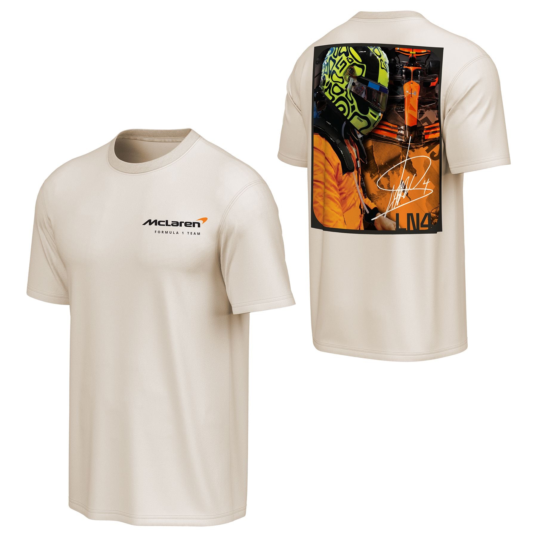 McLaren F1 Lando Norris 2025 Silverstone Win White T-Shirt