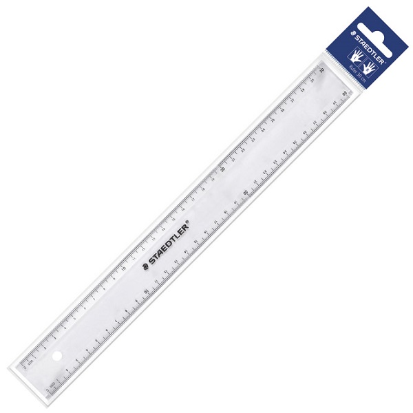 Winc Ruler Clear Plastic 30cm Metric