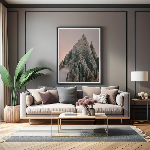 Standard Sizes CMS) Flat Wood Photo Frame Picture Poster Large Maxi Poster Frames Acrylic Glass Wall Hanging - Wall Frames