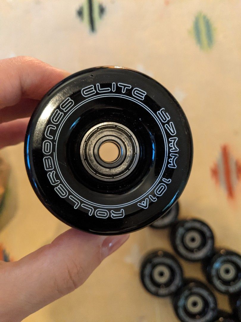 RollerBones Team Logo 98A Recreatonal Roller Skate Wheels (Set Of 8