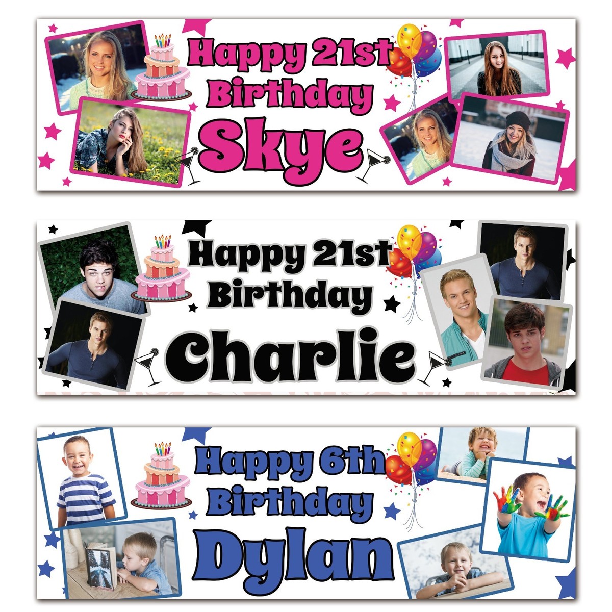 Personalised Happy Birthday Door PHOTO Banner Poster N21