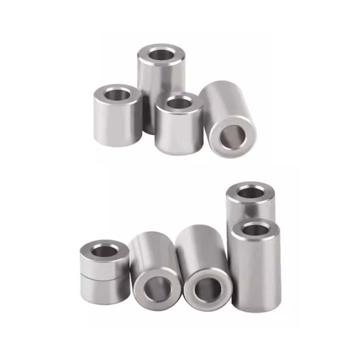 Sourcing Map 6pcs M12 Metal Spacers, 1/2" Stainless Steel Spacer 12mm IDx20mm ODx8mm Length Round Unthreaded Standoff Bushing Plain Finish For Screw Bolts, Silver