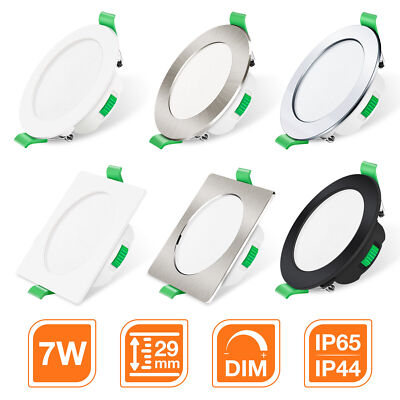 ALUSSO LED Downlights Ceiling Dimmable 7W IP65 Bathroom Spotlights