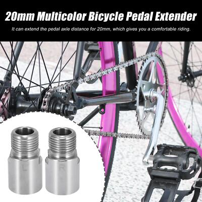 1 Pair Chrome Steel Pedal Extender Mountain Bike C... U2013 Grandado