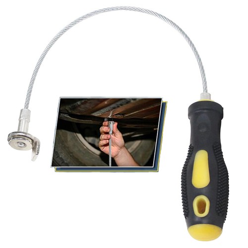 LUTIFIX Oil Drain Plug Remover Against Scald Magnetic Sump Plug Removal Tool Oil Drain Plug Remover Wrench With Flexible Shaft - Online Marketplace