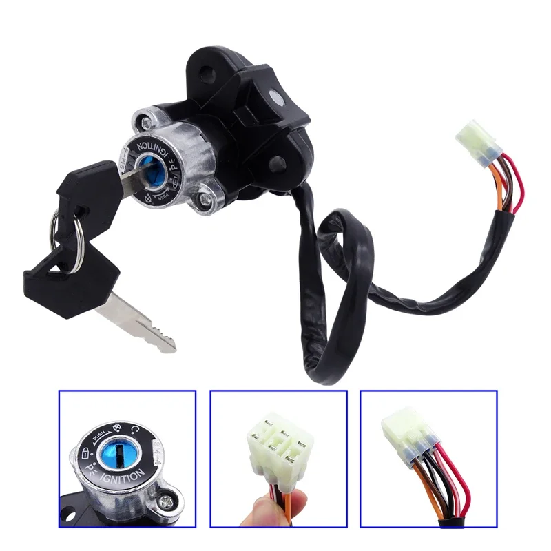 Street Bike Ignition Switch Fuel Gas Cap Seat Lock Key Set For SUZUKI GSX750 GSX