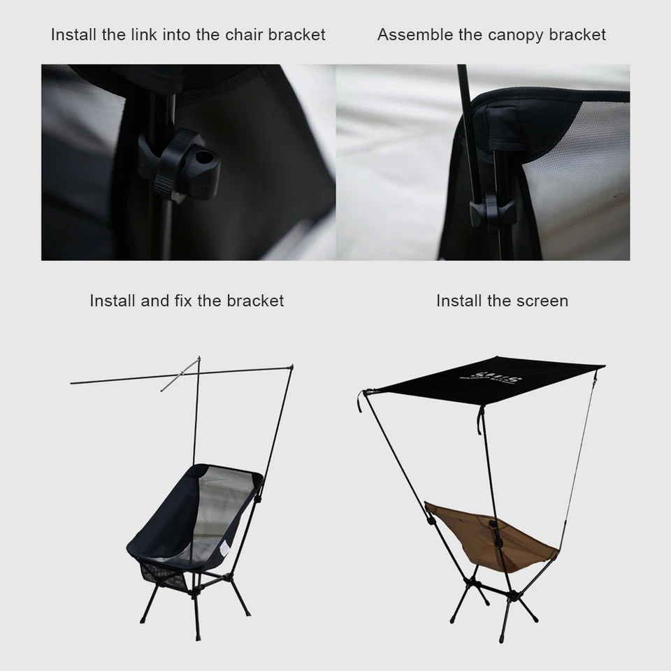 UV Resistant Moon Chair Sunshade With Adjustable Design For Outdoor Comfort