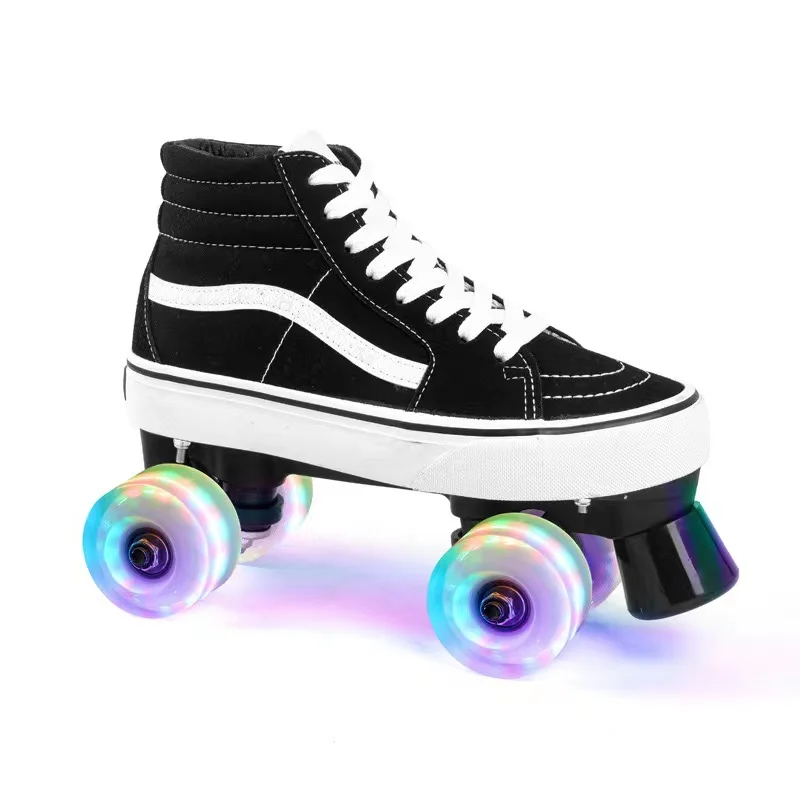 Professional Adult Men Women Double-row Roller Skates Metal Plate