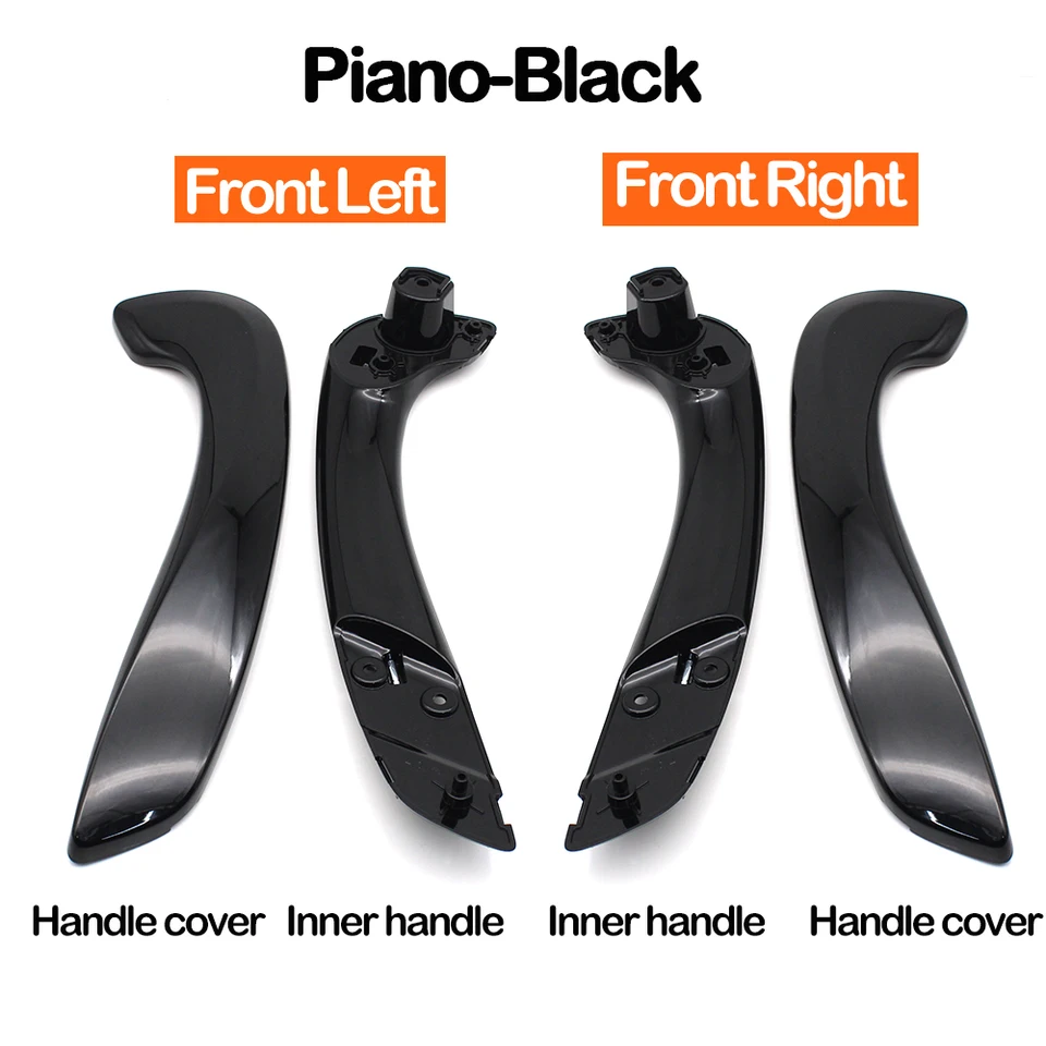 Door Handle Interior For Megane 3 III For Fluence 2008-2016 Interior Car Front Left Right Interior Door Handle With Cover 809600015R 197012651 Car Inner Handle (Colour: Inner Handle-Black R