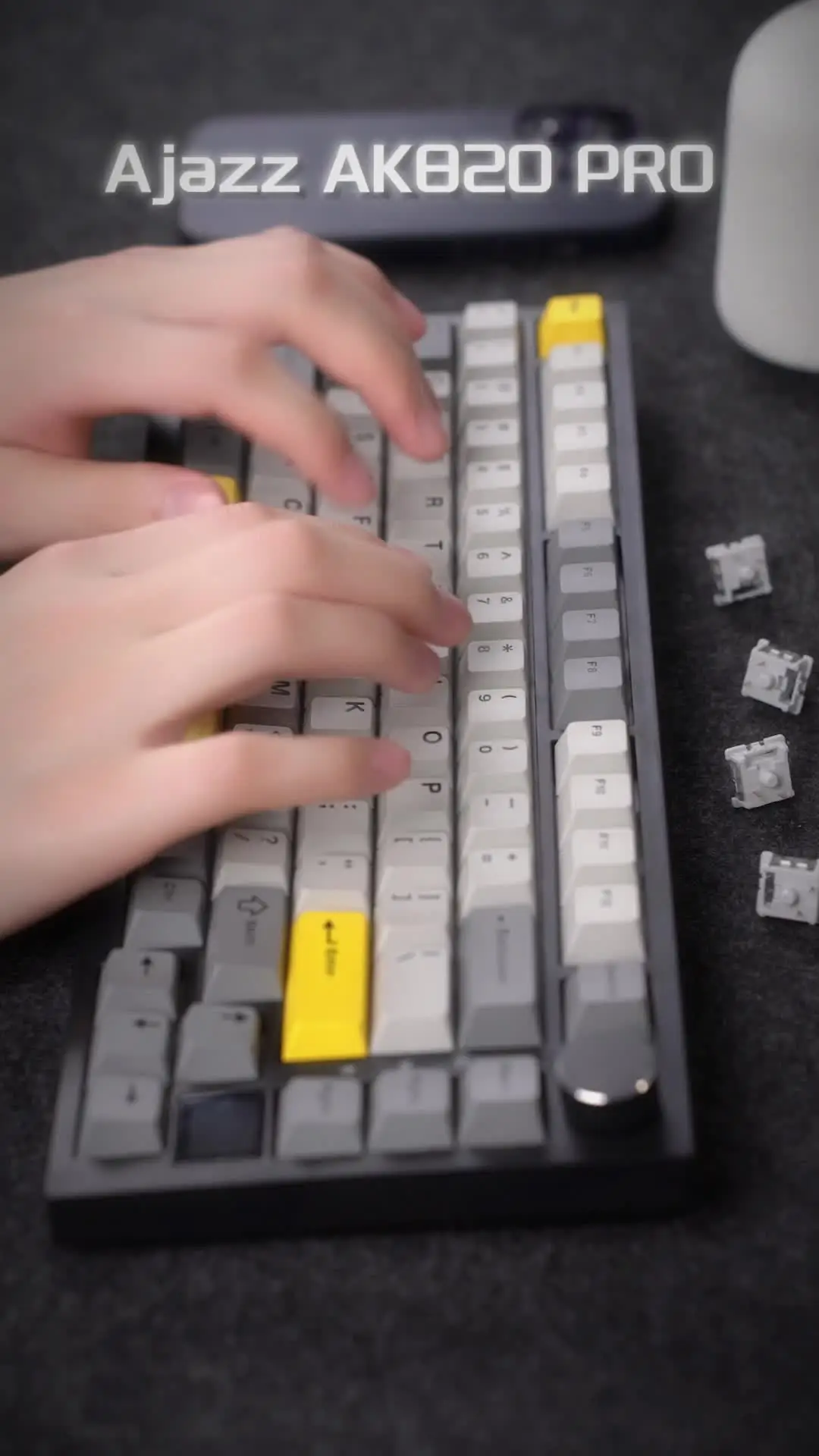 EPOAKER Ajazz AK820 Pro 75% Echanical Keyboard, Gasket Ounted Gaing