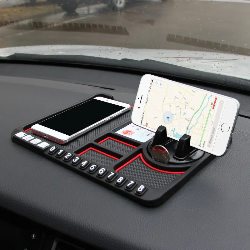 360 Degree Rotation Bottom Mobile Phone Holder Temporary Car Parking Phone Number Plate