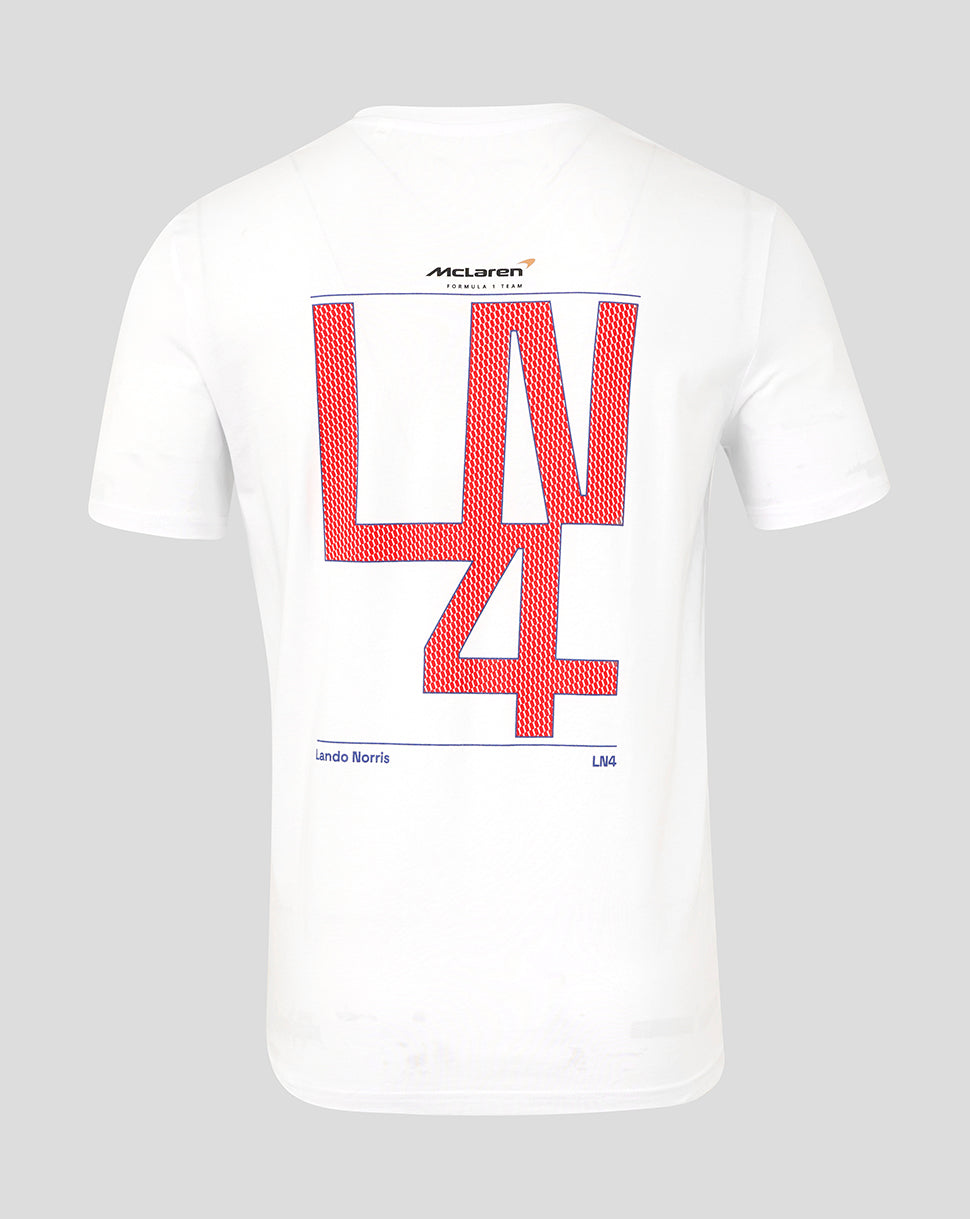 McLaren F1 Lando Norris 2025 Silverstone Win White T-Shirt