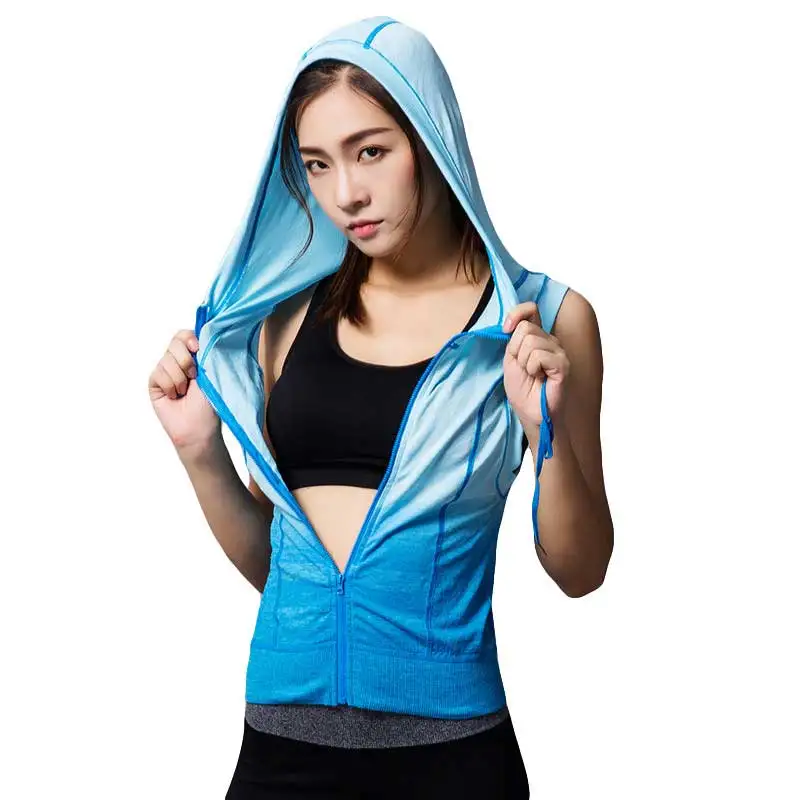 Hooded Crop Top Yoga Set Withe Strip Sport Suit Women Fitness Sweater Running Tights Stripes